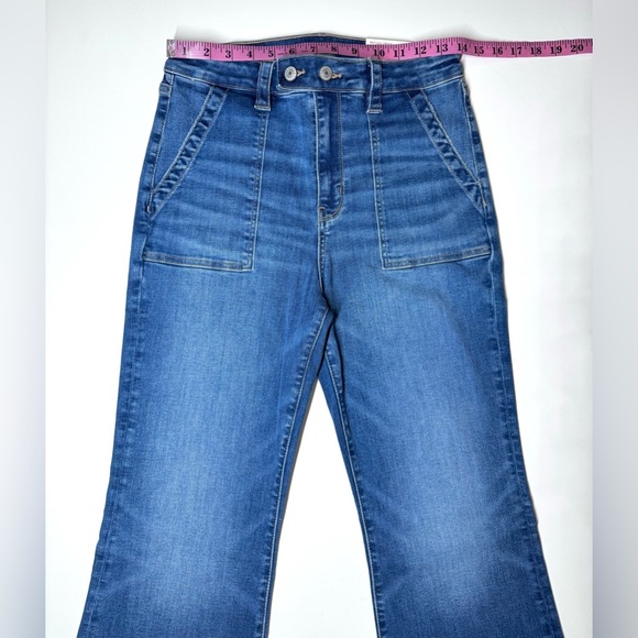 American Eagle Women's Super High Rise Flare Jeans Size- 10 Regular - Picture 3 of 11